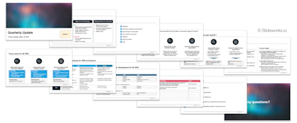 The free Slideworks QBR template is based on a project done by former McKinsey and Bain consultants.