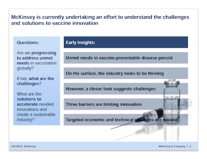 Example of a key takeaways slide from McKinsey