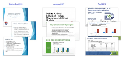 The City of Dallas ended up following several of the BCG recommendations.