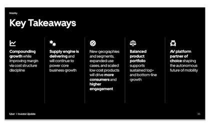 what is a box presentation Example of a key takeaways slide from Uber